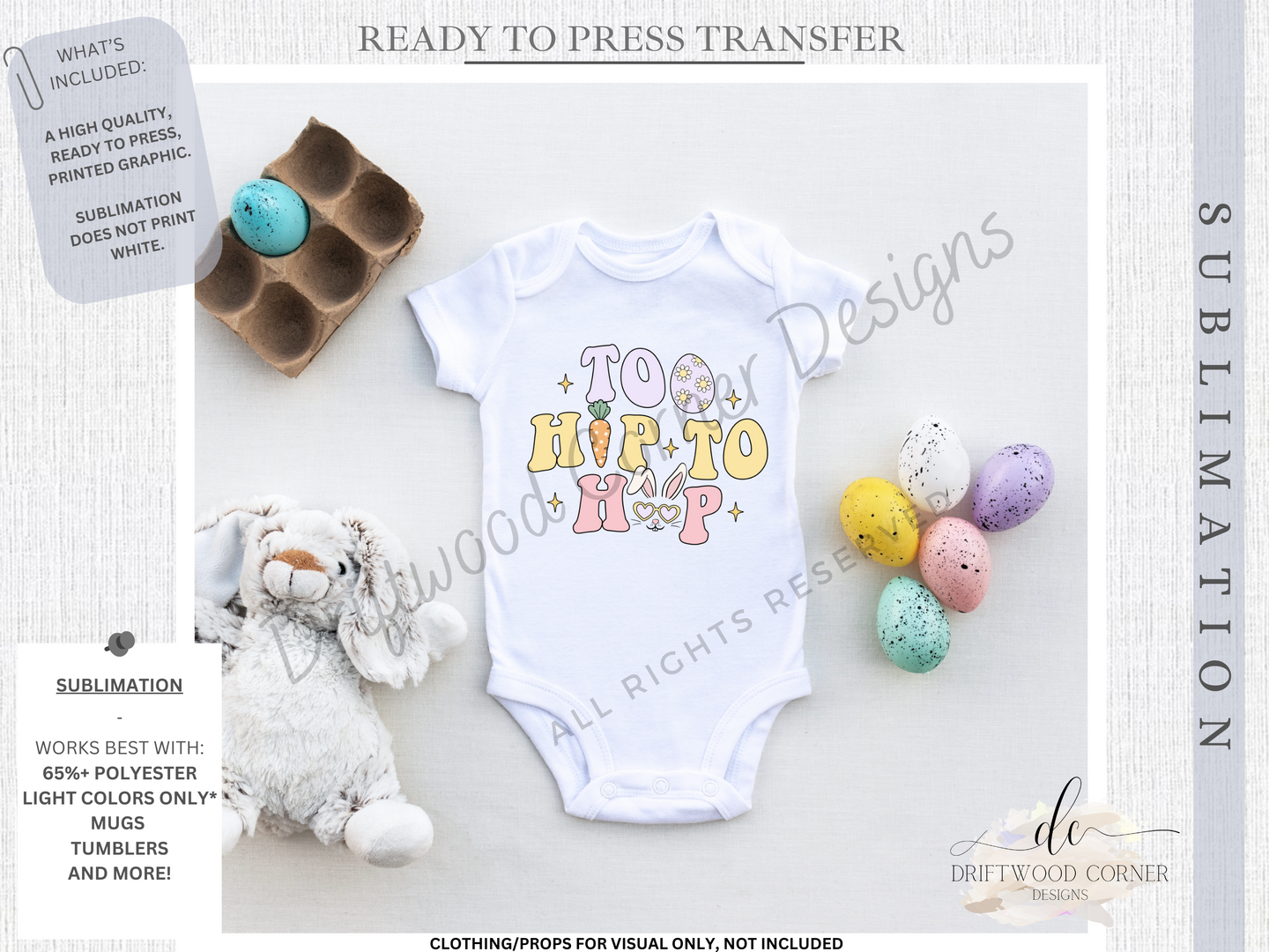 Easter Sublimation Transfer, Ready to Press Heat Transfer